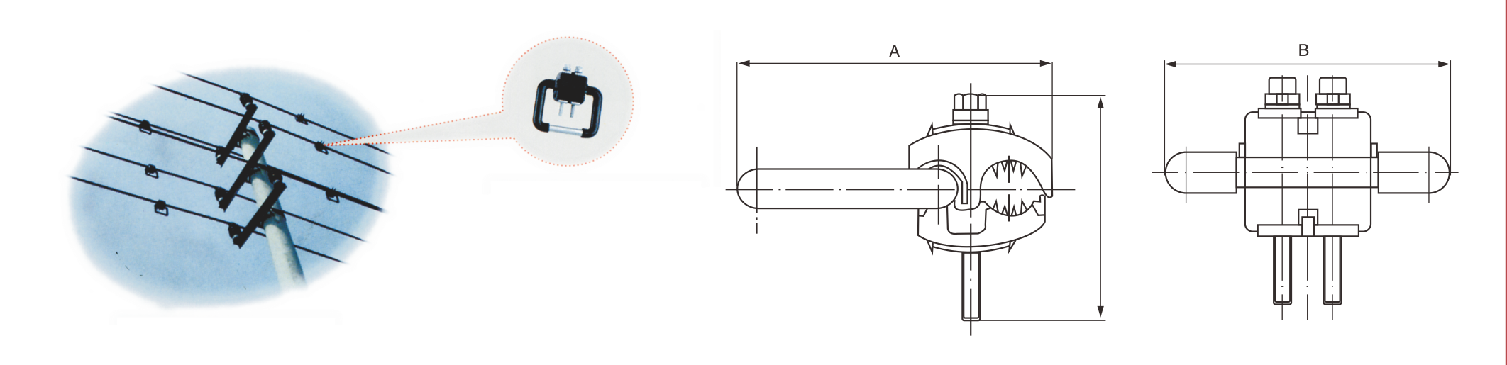 Electrical Plastic Anchor Insulating Dead End Electric Cable Clamps YJPAT Series