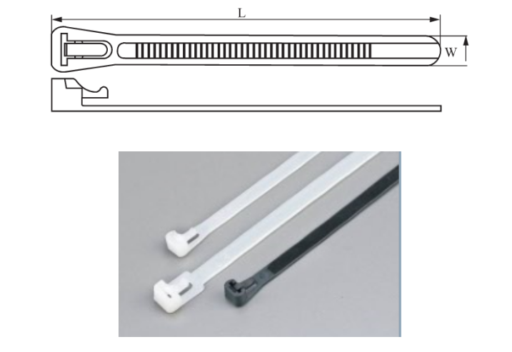 Push mount ties